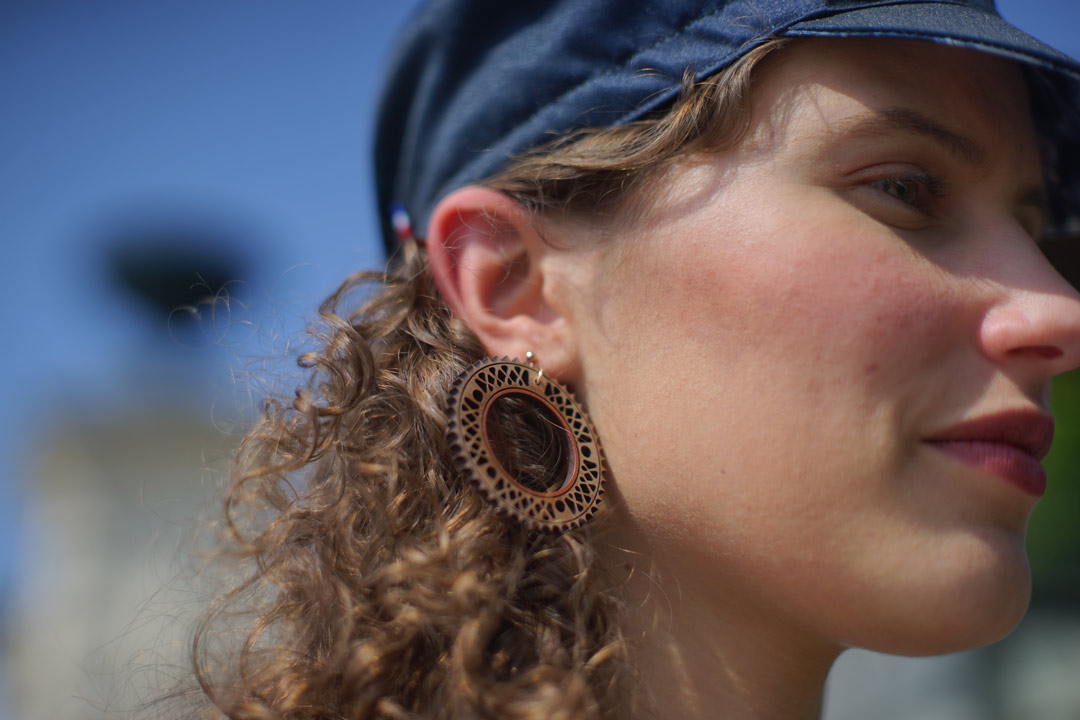 bijoux en bois boucle oreille femme fabriqué en france