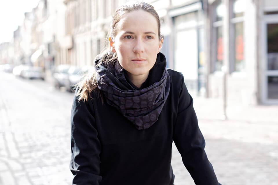 merino wool snood scarf for urban cyclists Lady Harberton