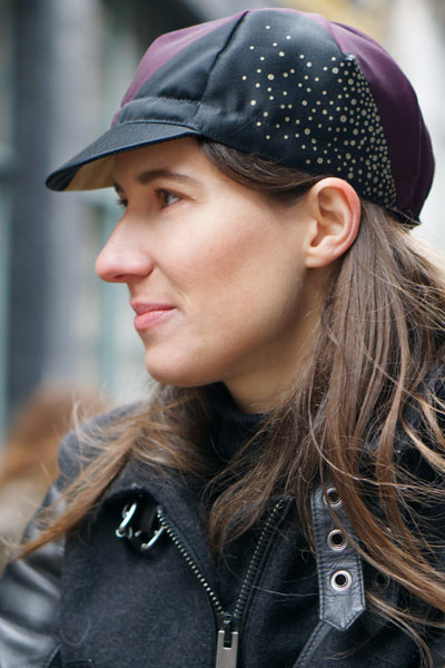 casquette de cycliste pour femmes Lady Harberton Vera Cycling détail sérigraphie