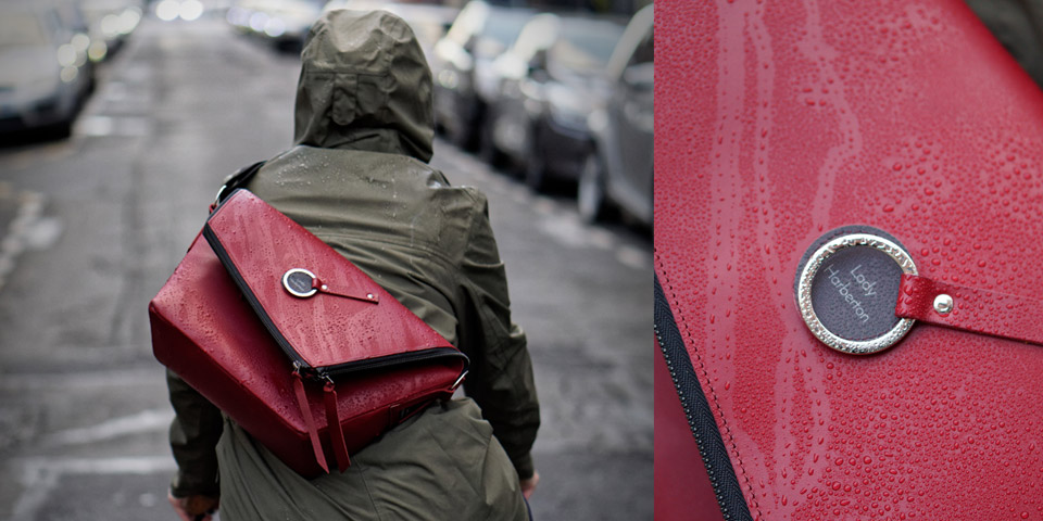 faire du vélo en hiver sac en cuir qui ne craint pas la pluie Lady Harberton