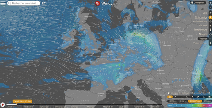 faire du vélo en hiver application météo vent pluie Lady Harberton