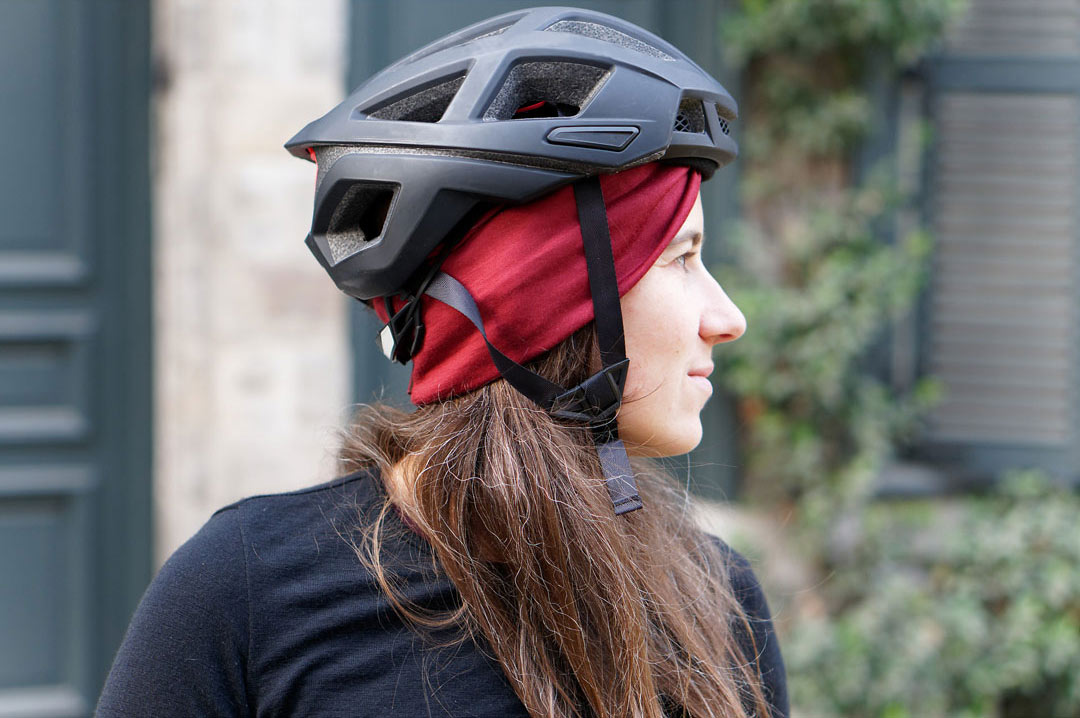 bandeau en laine mérinos pour femmes cyclistes à porter sous son casque lady harberton