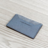 porte cartes minimaliste en cuir argent made in france Lady Harberton