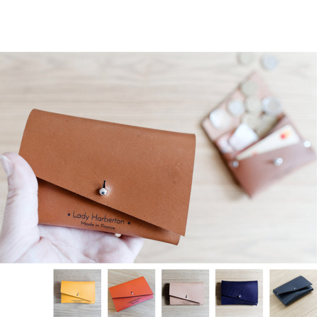 Gryphen Hoxton - Porte-cartes De Crédit En Cuir à 2 Rabats - 6 Emplacements, Doublure Bleu Oxford - Fait Main