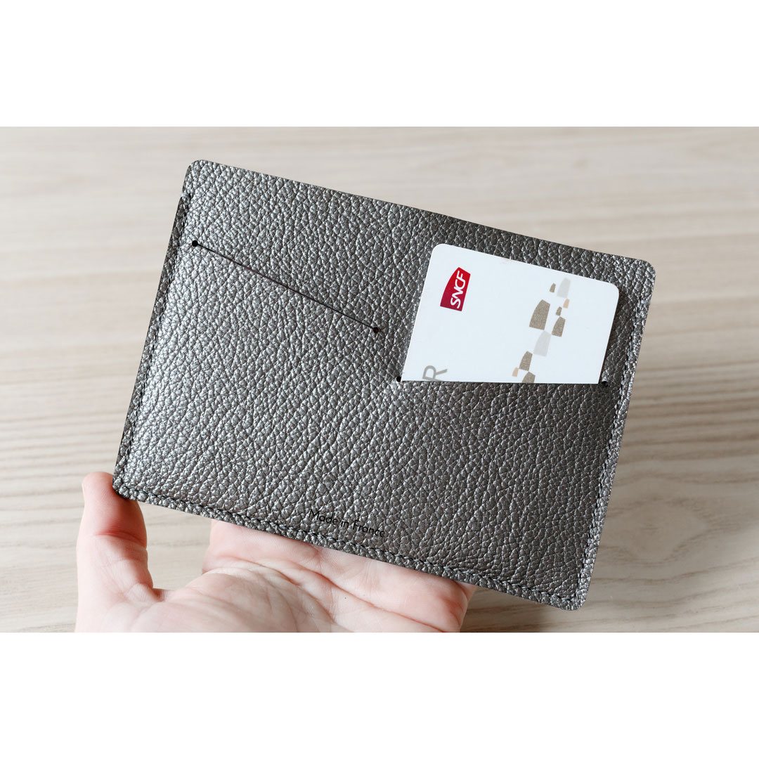 Porte carte,Porte-monnaie en cuir véritable pour homme, porte-cartes de