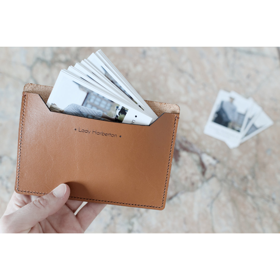 Porte cartes double en cuir sienne - CDA Petites Choses