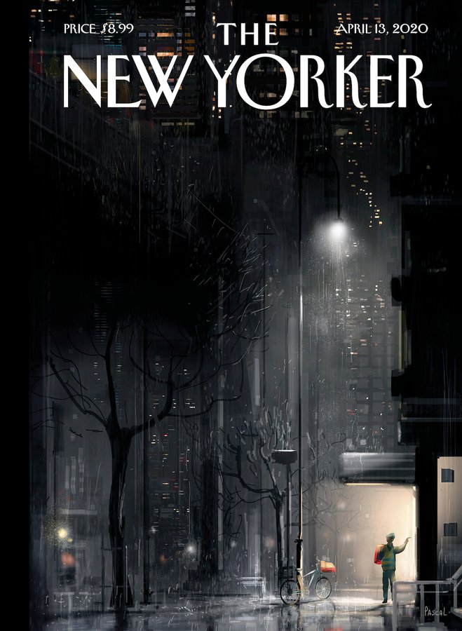 Coursier à vélo Affiche NewYorker 2020 Hommage