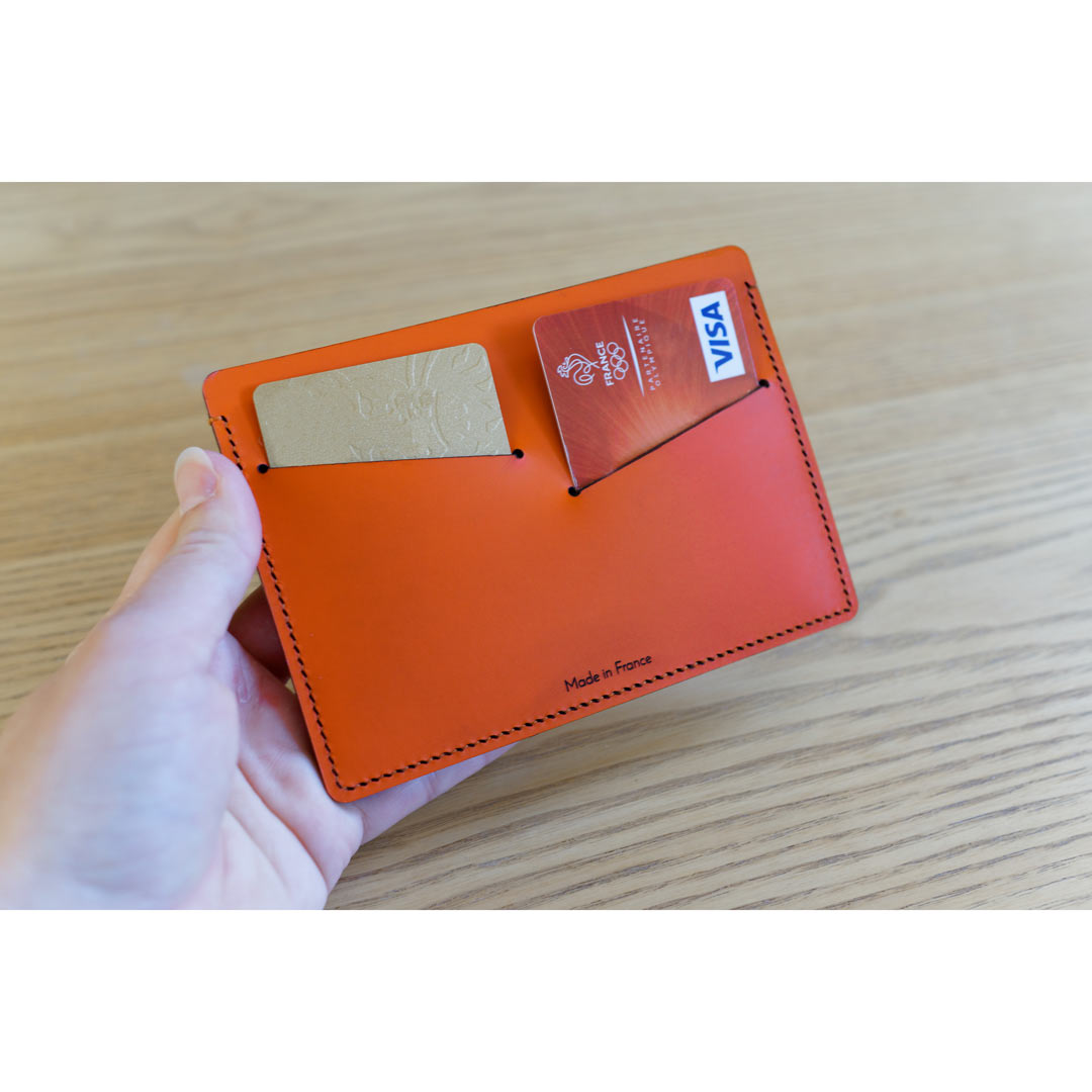XL Cuir Pochette de Carte didentité et Porte Carte de crédit MJ-Design-Germany en 4 différentes Couleurs Rouge 