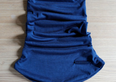 Tour de cou en laine mérinos bleue lady harberton unisexe made in france